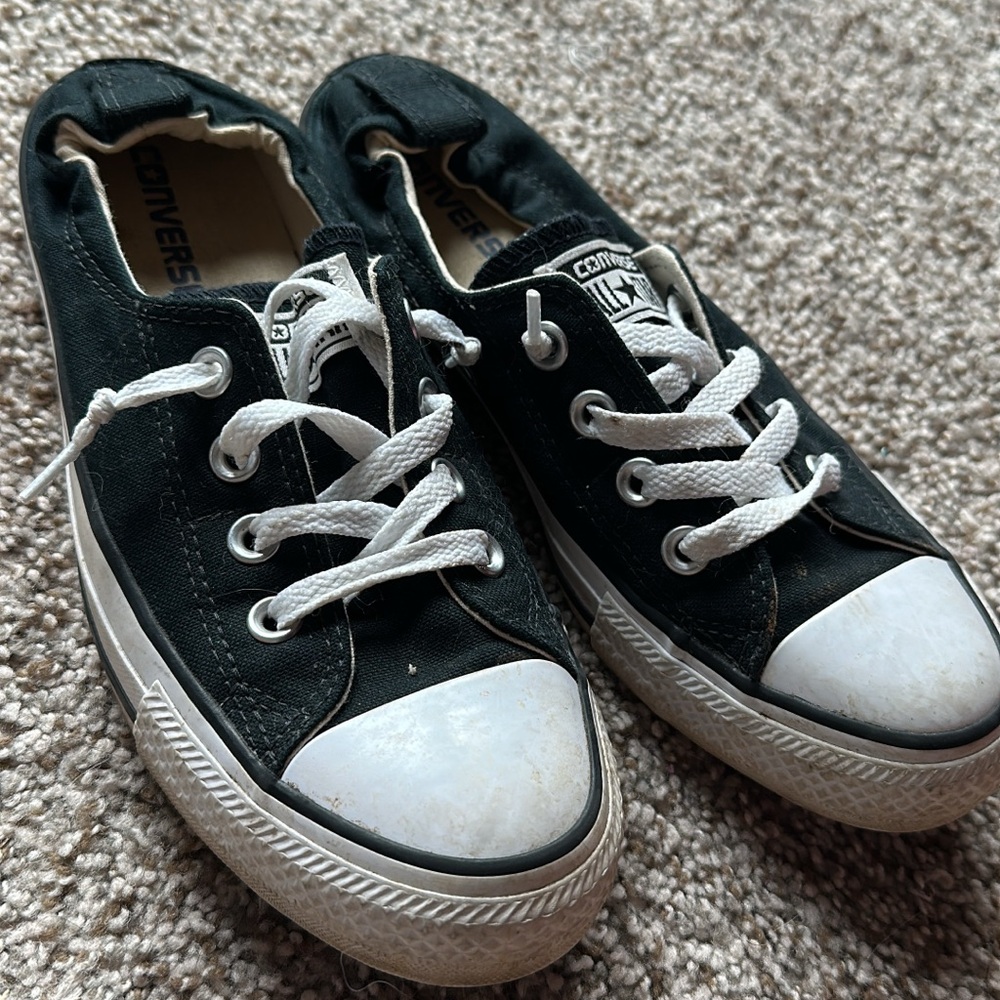Converse Black and White Sneakers size 7.5